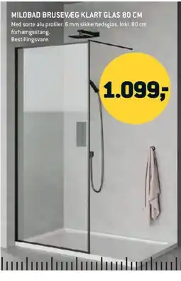 Johannes Fog Milobad Brusevæg klart glas tilbud