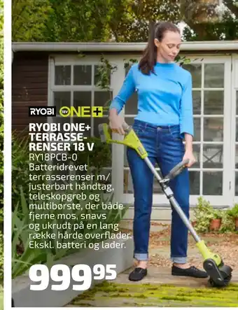 Davidsen Ryobi one+ terrasse- renser 18 v tilbud