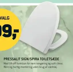 Johannes Fog Pressalit sign/spira toiletsæde tilbud