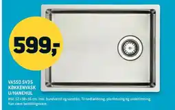 Johannes Fog Vasso SV35 køkkenvask u/hanehul tilbud