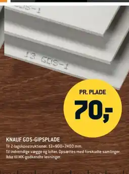 Johannes Fog Knauf GDS-gipsplade tilbud