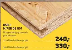 Johannes Fog OSB-3 M/fer og not tilbud