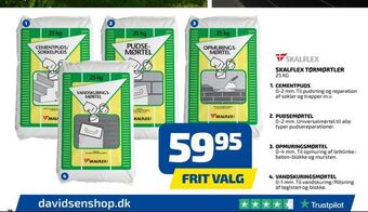 Davidsen Skalflex tørmørtler tilbud