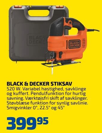 Davidsen Black & decker stiksav tilbud