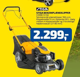 Davidsen Stiga benzinplæneklipper tilbud