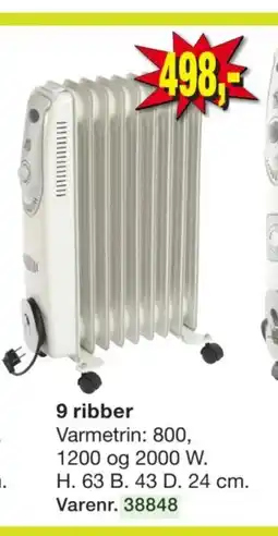 Harald Nyborg Heatmax Olieradiator 9 ribber tilbud