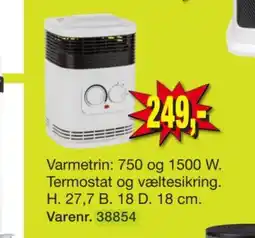 Harald Nyborg Varmetrin: 750 og 1500 W. tilbud