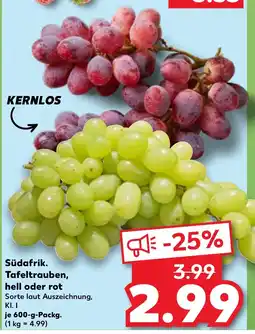 Kaufland DE Südafrik. Tafeltrauben, hell oder rot tilbud