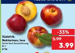 Kaufland DE Südafrik. Nektarinen, lose tilbud