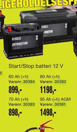 Harald Nyborg Start/Stop batteri 12 V tilbud