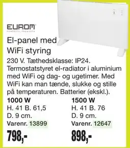 Harald Nyborg El-panel med WiFi styring tilbud