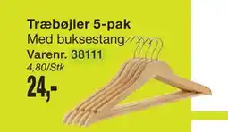 Harald Nyborg Træbøjler 5-pak tilbud