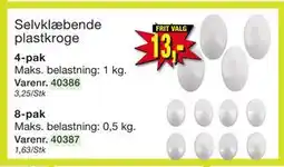 Harald Nyborg Selvklæbende plastkroge tilbud