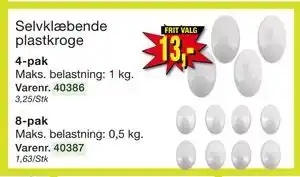 Harald Nyborg Selvklæbende plastkroge tilbud