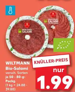Kaufland DE Wiltmann bio-salami versch. sorten tilbud