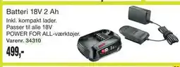 Harald Nyborg Batteri 18V 2 Ah tilbud