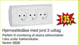 Harald Nyborg Hjørnestikdåse med jord 3 udtag tilbud