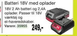Harald Nyborg Batteri 18V med oplader tilbud