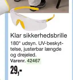 Harald Nyborg Klar sikkerhedsbrille tilbud
