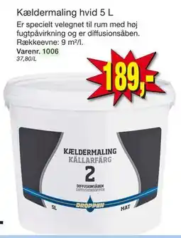 Harald Nyborg Kældermaling hvid 5 L tilbud