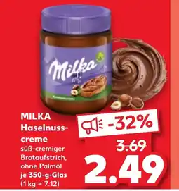 Kaufland DE Milka Haselnuss- creme tilbud