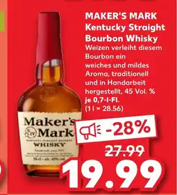 Kaufland DE Maker's mark kentucky straight bourbon whisky tilbud
