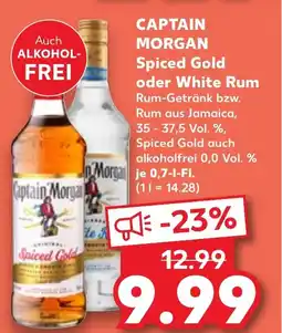 Kaufland DE Captain morgan spiced gold oder white rum tilbud