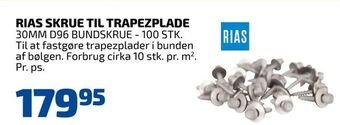 Davidsen Rias skrue til trapezplade tilbud