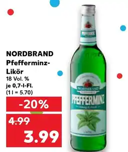 Kaufland DE Nordbrand pfefferminz- likör tilbud