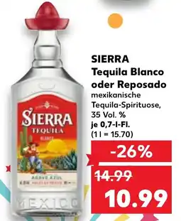 Kaufland DE SIERRA Tequila Blanco oder Reposado tilbud