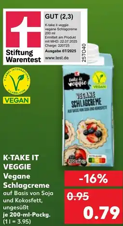 Kaufland DE K-take it veggie vegane schlagcreme tilbud