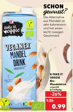 Kaufland DE K-take it veggie bio- mandeldrink tilbud