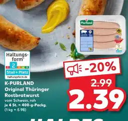 Kaufland DE K-PURLAND Original Thüringer Rostbratwurst tilbud