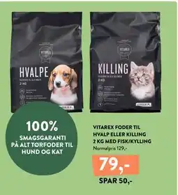 Plantorama VITAREX FODER TIL HVALP ELLER KILLING 2 KG MED FISK/KYLLING tilbud