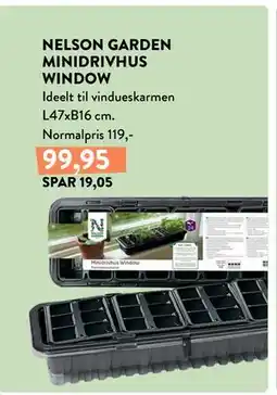 Plantorama NELSON GARDEN MINIDRIVHUS WINDOW tilbud