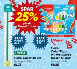 Bilka Linex / Maped - mindre kontorartikler tilbud