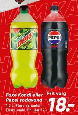 Bilka Pepsi / Faxe Kondi sodavand tilbud