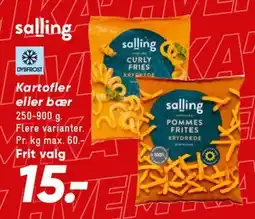 Bilka Salling - frosne/forberedte snacks tilbud