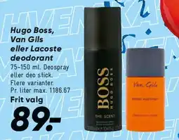 Bilka Hugo Boss / Van Gils / Lacoste deodorant tilbud