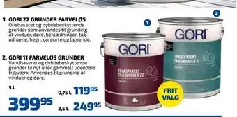 Davidsen Gori 22 grunder farveløs, Gori 11 farveløs grunder tilbud