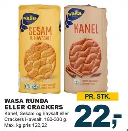 Let-Køb Wasa runda eller crackers tilbud