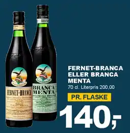 Let-Køb Fernet-Branca eller Branca Menta tilbud