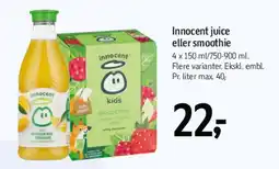 Føtex Innocent juice eller smoothie tilbud