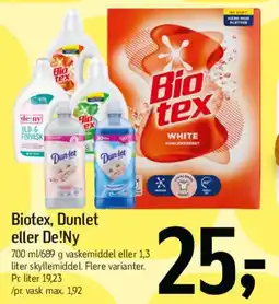 Føtex Biotex, Dunlet eller De:Ny tilbud