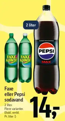 Føtex Faxe eller Pepsi sodavand tilbud