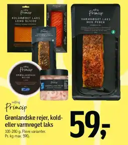Føtex Grønlandske rejer, kold- eller varmrøget laks tilbud