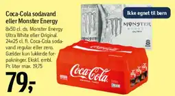 Føtex Coca‑Cola sodavand eller Monster Energy tilbud