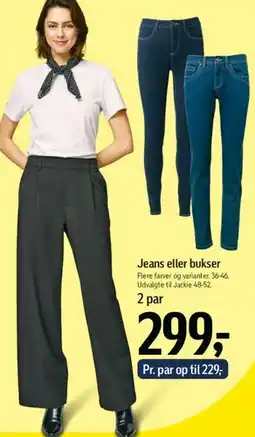 Føtex Jeans eller bukser (2 par) tilbud