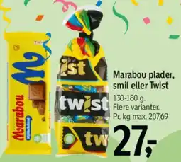 Føtex Marabou plader, Smil eller Twist tilbud