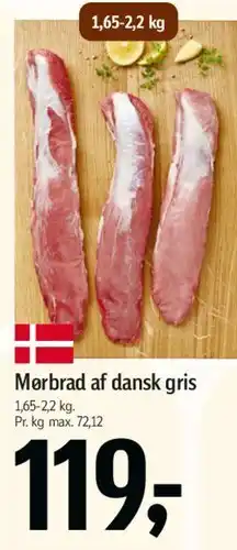Føtex Mørbrad af dansk gris tilbud